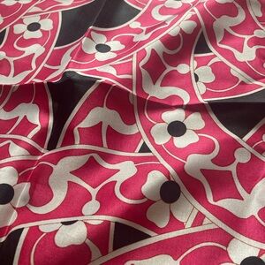Large Floral Pink and Black Scarf